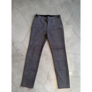 WHITE HOUSE BLACK MARKET Gray Faux Suede Leggings Size 00 Short